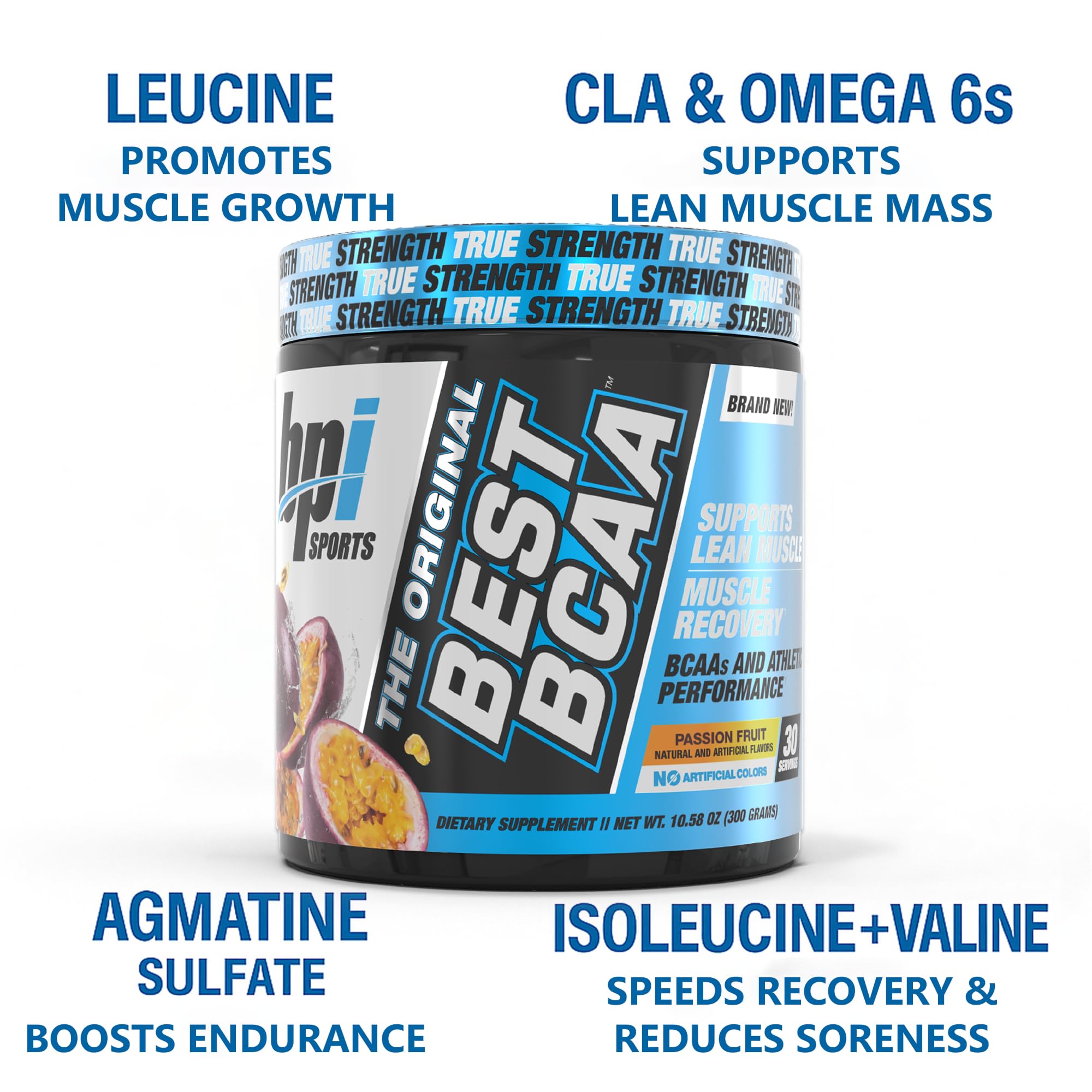 Poudre BCAA avec CLA Matrix soutient récupération et croissance musculaire légère.
