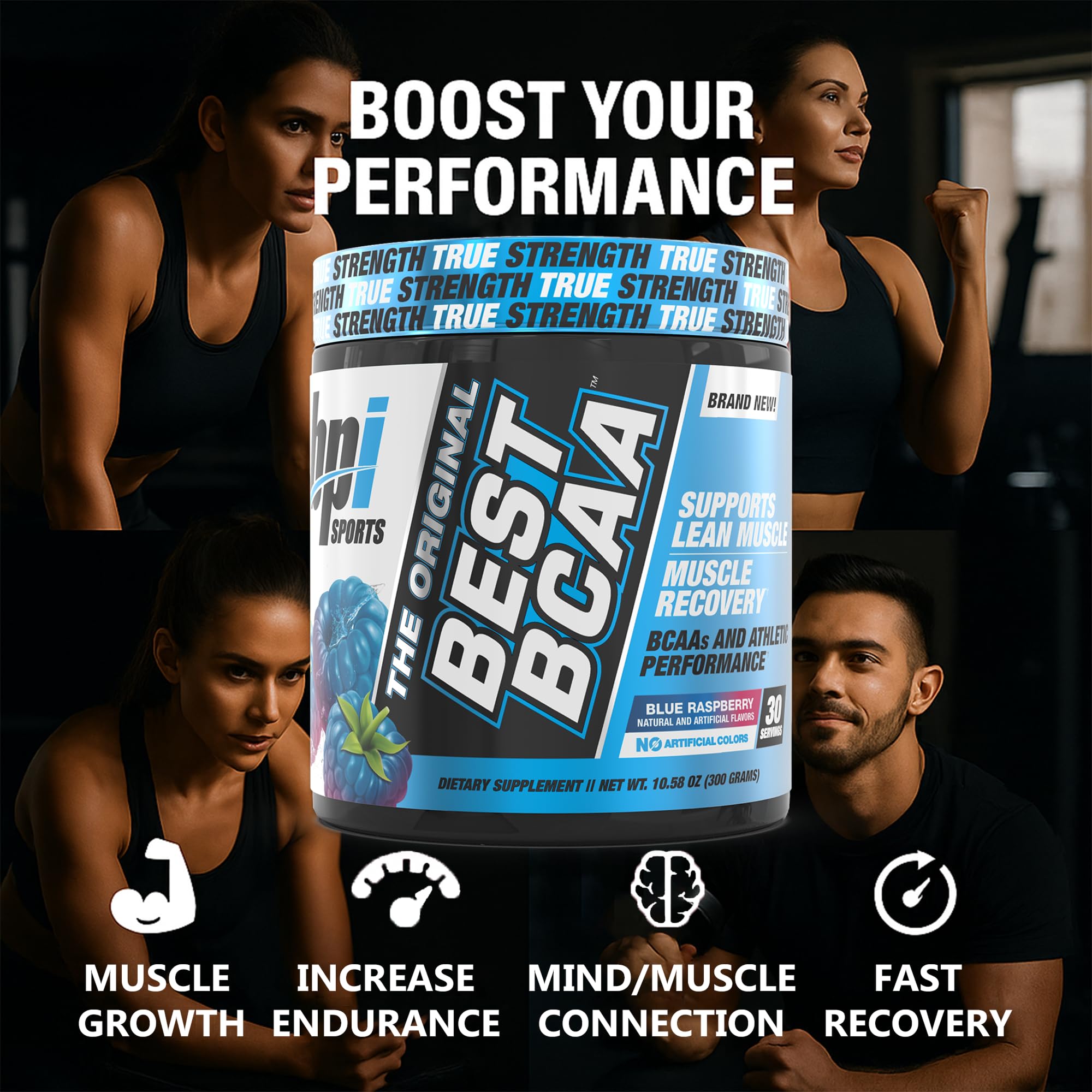 Shaker BCAA BPI Best BCAA framboise bleue prêt à mélanger.