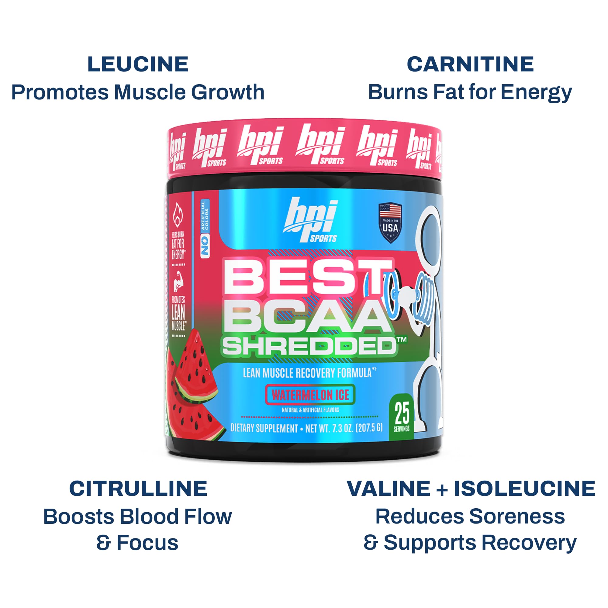 BPI Sports Best BCAA Shredded pasteque-glace poudre prête à melanger