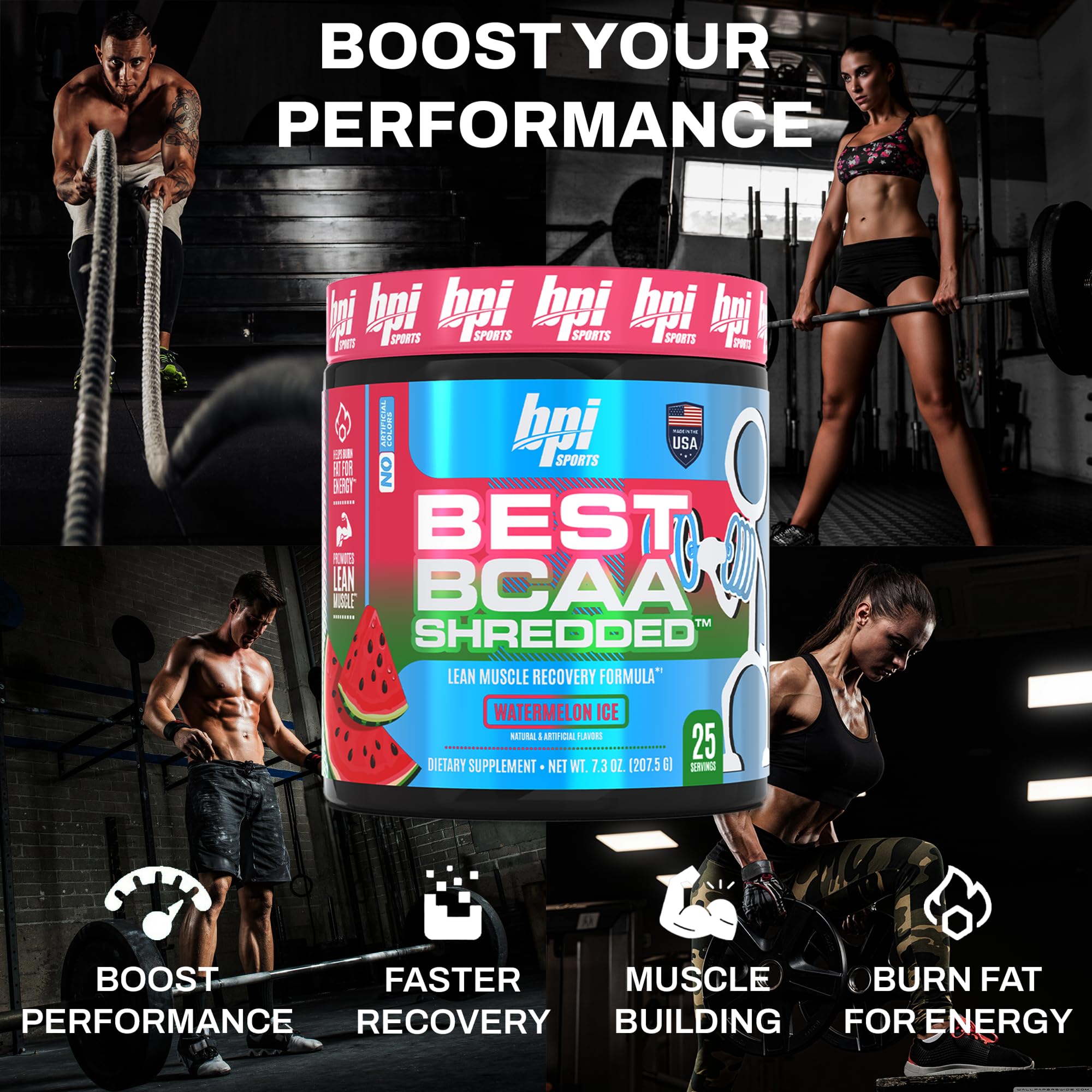 BPI Sports Best BCAA Shredded pasteque-glace preparation-eau-froide entrainement facilité