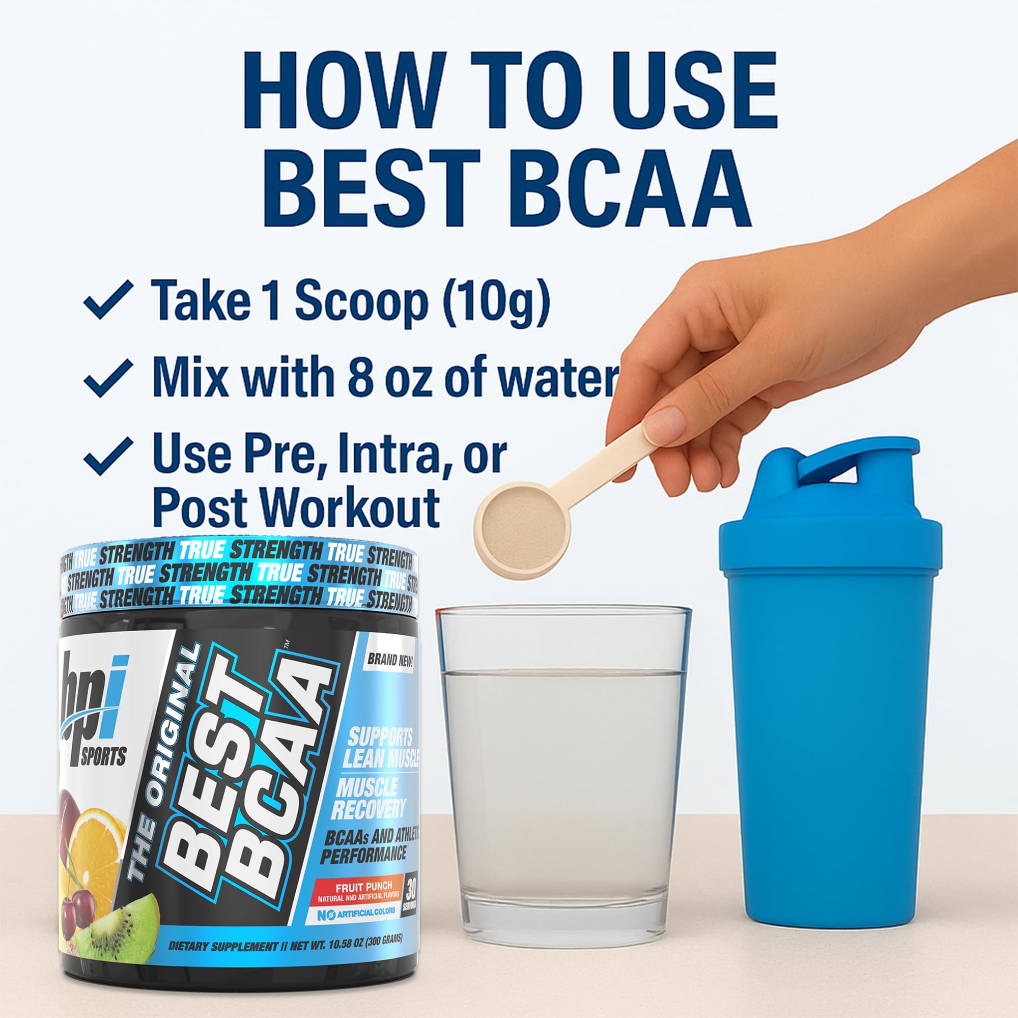 Séance en salle avec boisson BCAA prête à boire pour l’hydratation