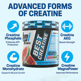 BPI Sports Best Creatine poudre saveur pastèque pour une expérience agréable et régulière.