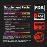 BPI Sports Best Glutamine – verre mélange coloré avec goût fruits rouges et agrumes