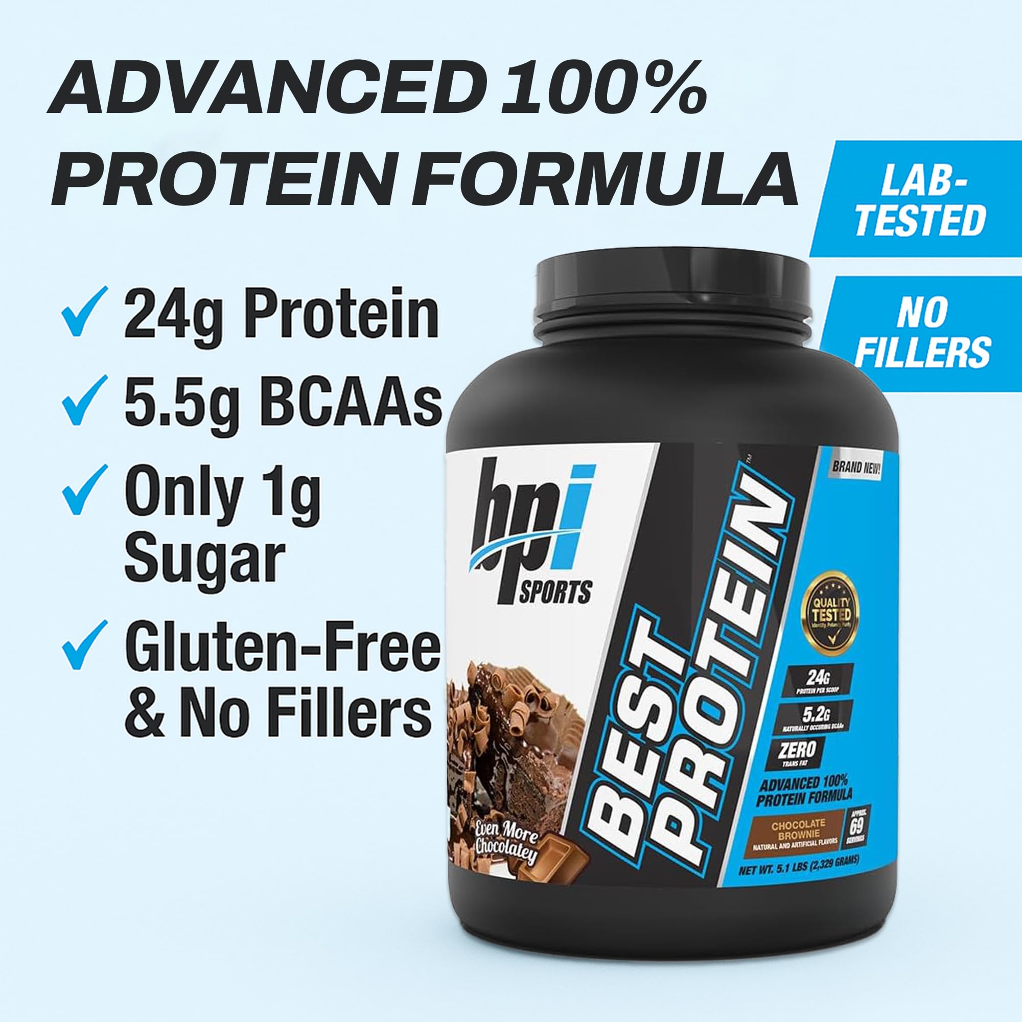 Poudre whey concentrés BPI Best Protein, soutien à la récupération après l’entraînement