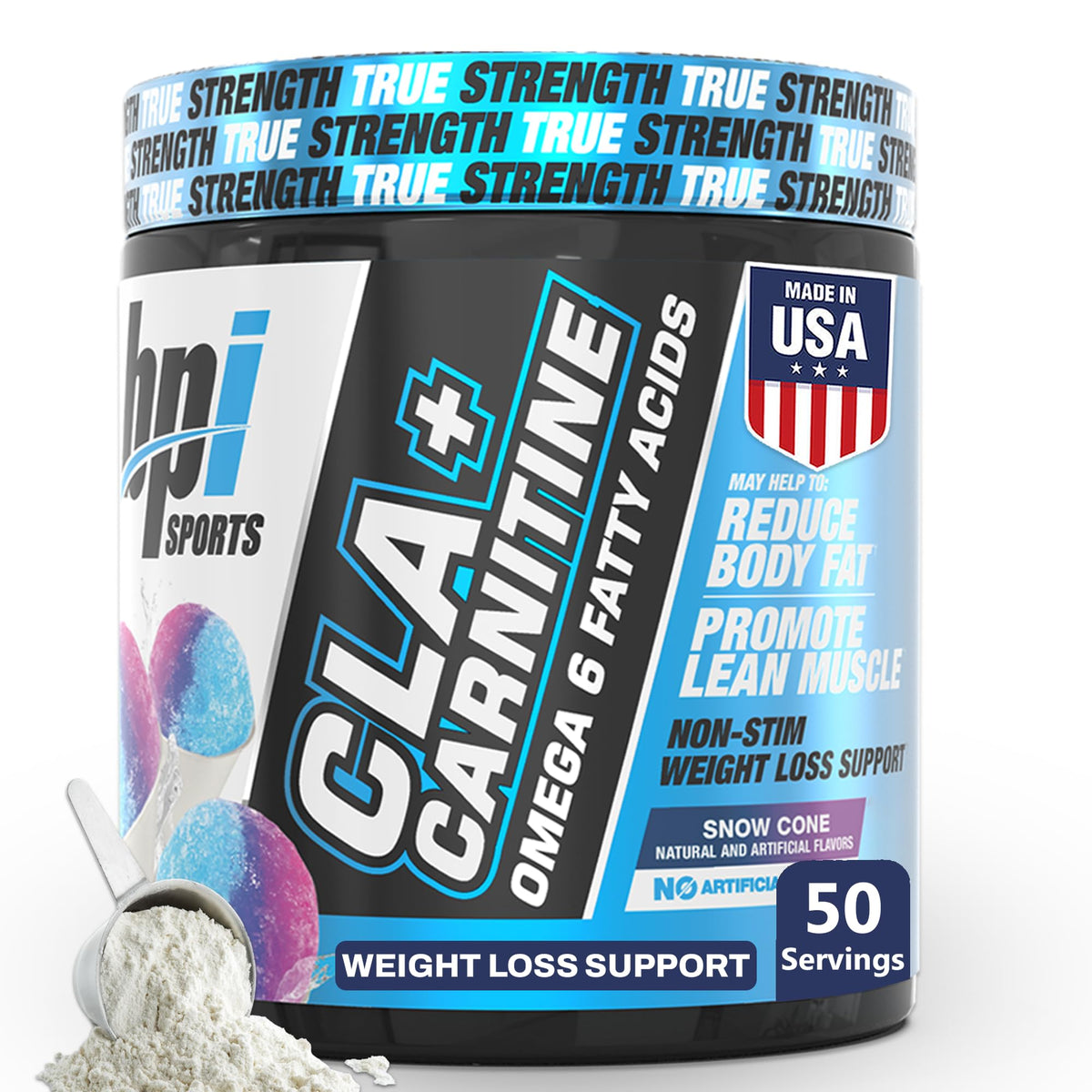 BPI Sports CLA+Carnitine: bouteille prête à l'eau glacée et soutien potentiel à la combustion des graisses.