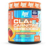Poudre CLA + Carnitine Shredded et doseur, aide potentielle à la gestion du poids.