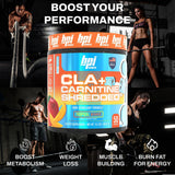 Renforcement du métabolisme avec CLA + Carnitine Shredded, utilisation quotidienne.