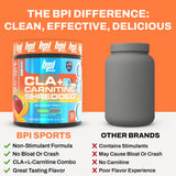 Shaker prêt à l’emploi avec CLA + Carnitine Shredded pour l’entraînement.