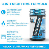 Gélules Nite Burn : prêtes pour le coucher, soutien potentiel à l'appétit.