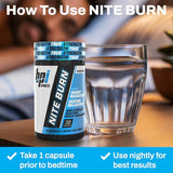 Sommeil profond avec Nite Burn, réveil potentiel frais.