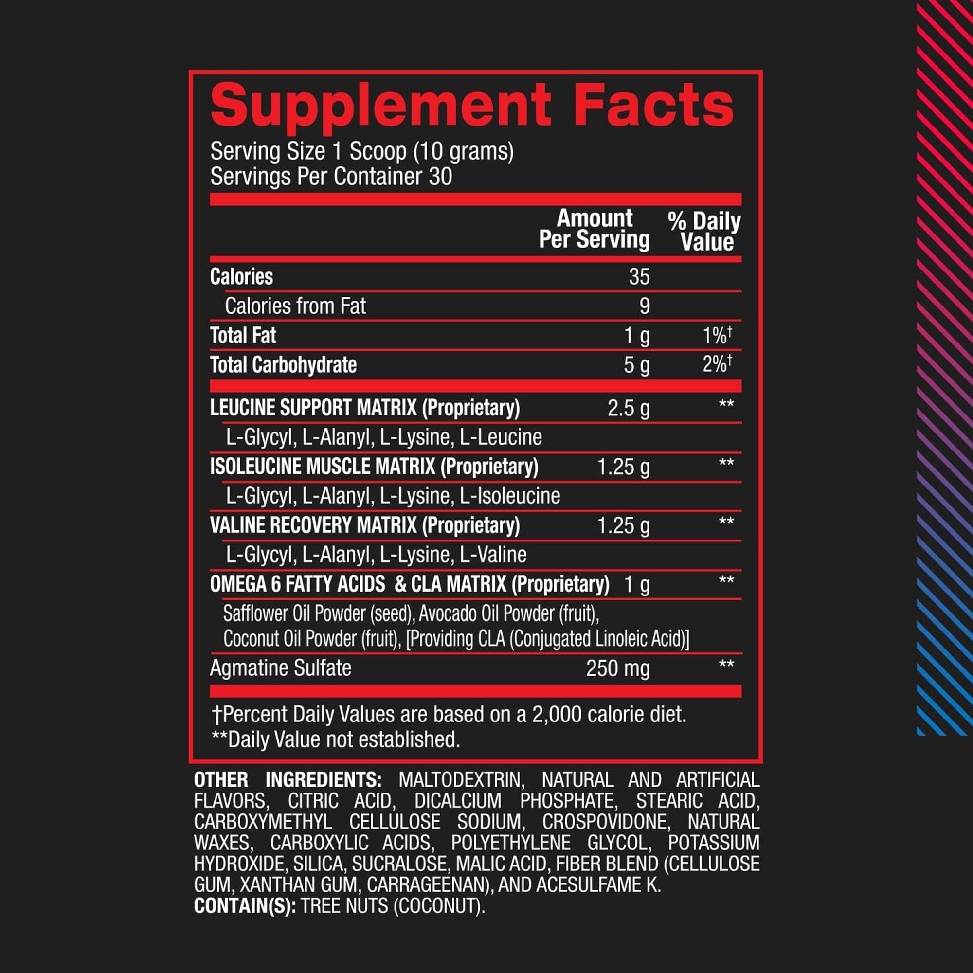 Sachet BCAA coloré sur un fond sombre, rappel de l'hydratation.