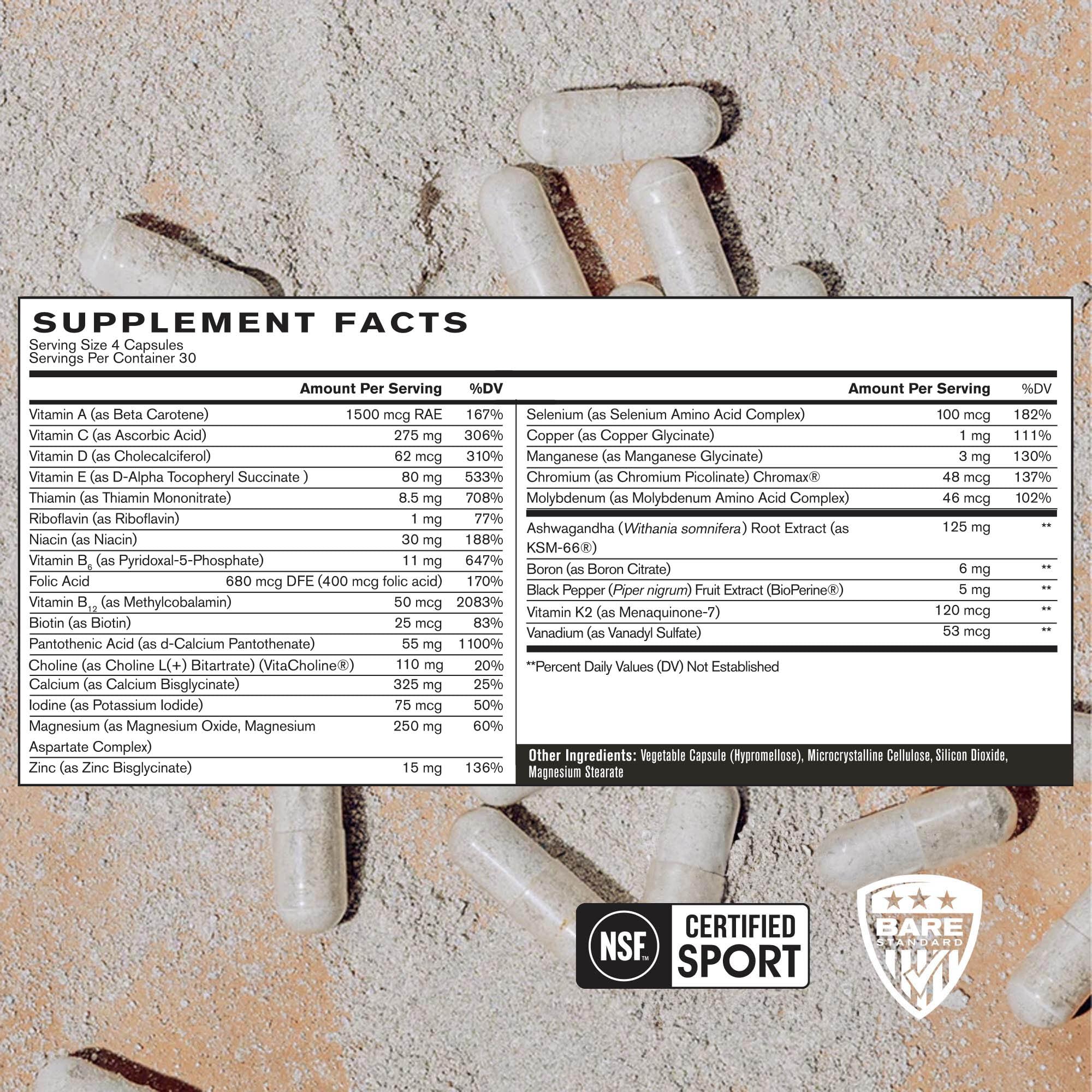 Bouteille BPN Multivitamine Forte sur surface propre.