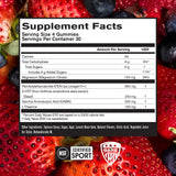Saveur fruits rouges des gommes BPN Peak Sleep Gummy pour un sommeil agréable