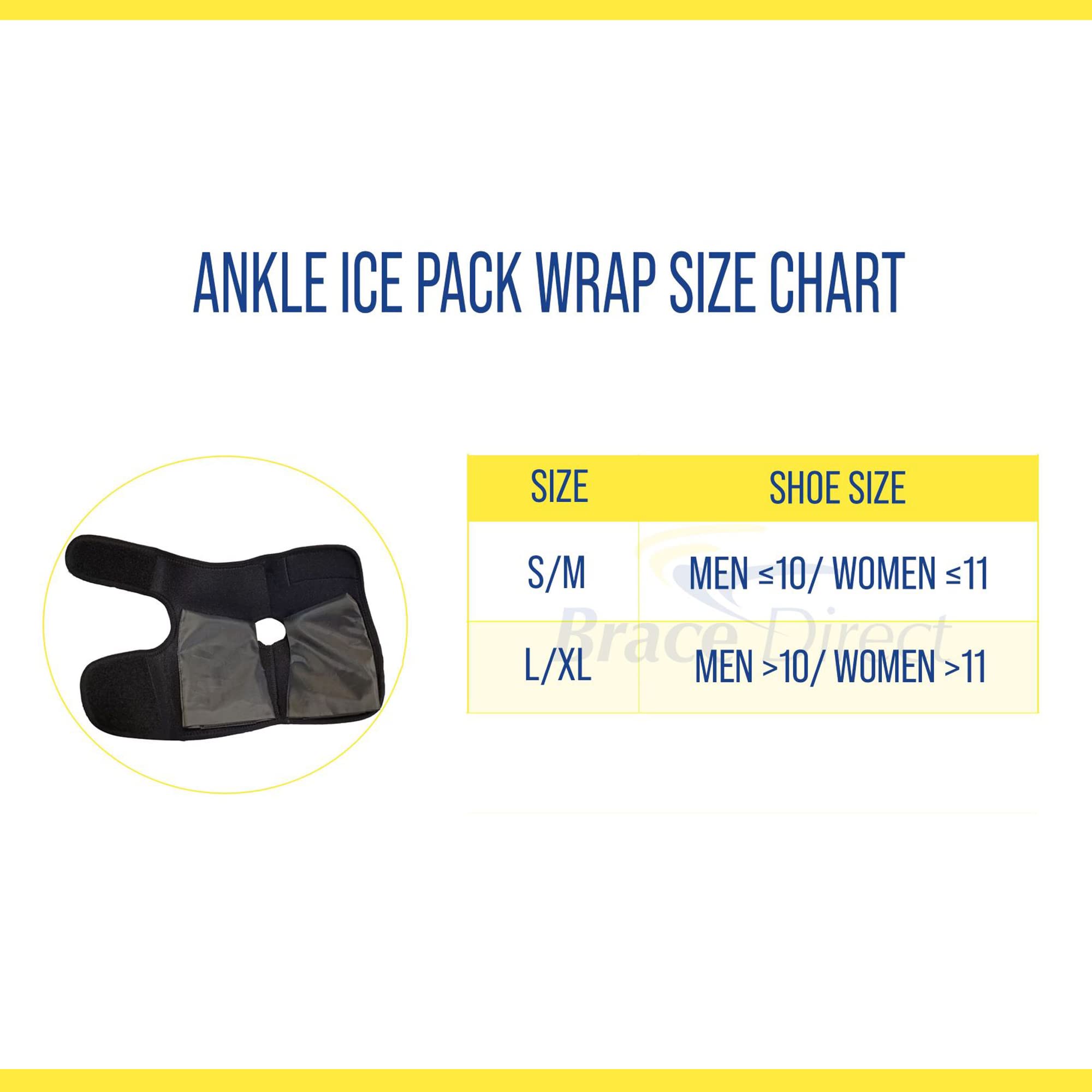 Brace Direct pack gel pied-cheville, intérieur doux pour confort prolongé