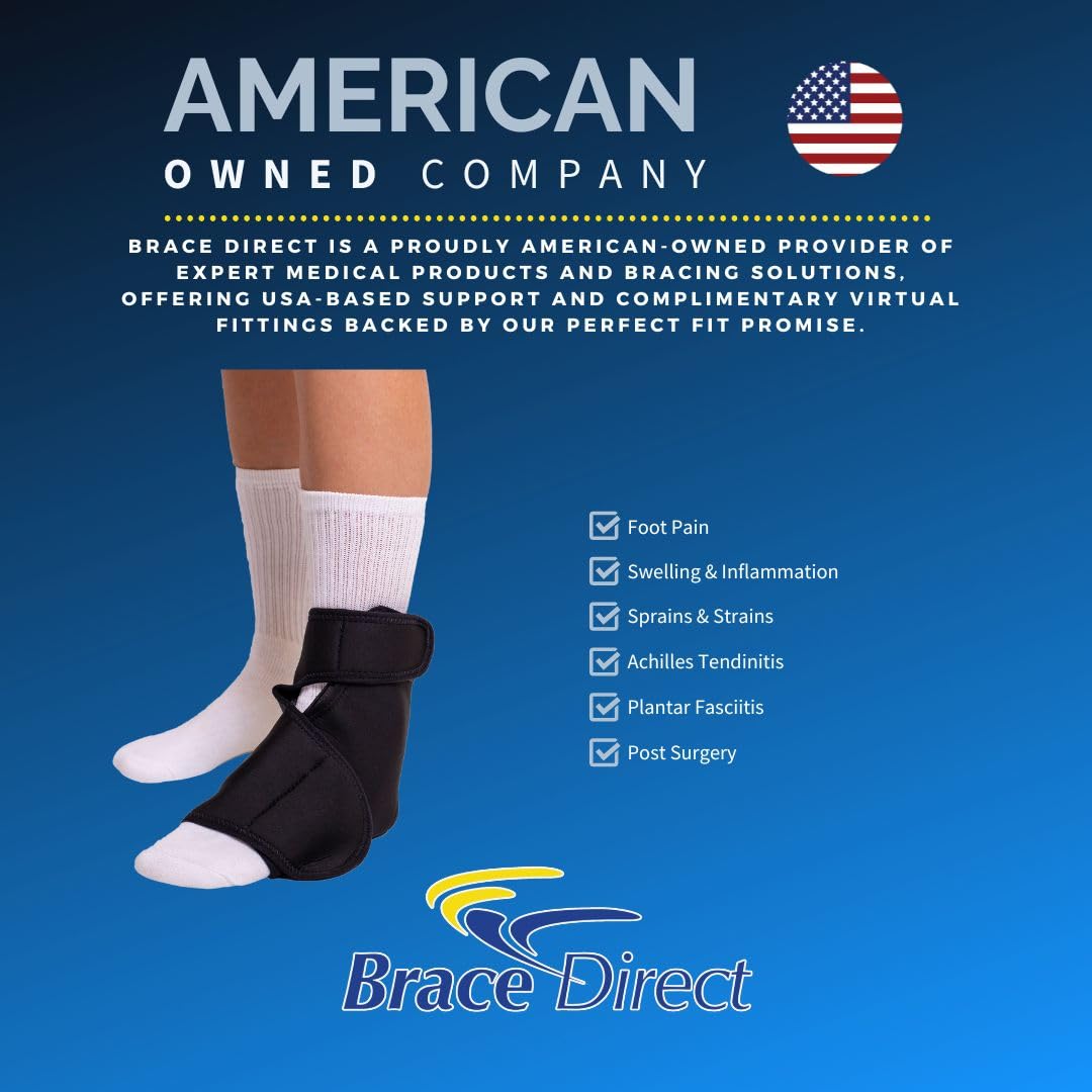 Brace Direct pack gel pied-cheville, fixation par bandes auto-agrippantes pour ajustement sûr