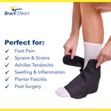Brace Direct pack gel pied-cheville, gel flexible pour refroidissement stable