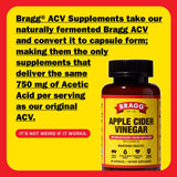 Acide acétique 750 mg par portion dans les capsules Bragg.