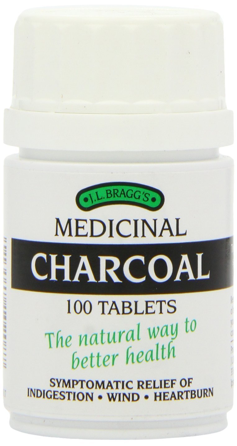 Bragg Charbon Actif 300 mg, boîte de 100 gélules, soutien digestif potentiel.