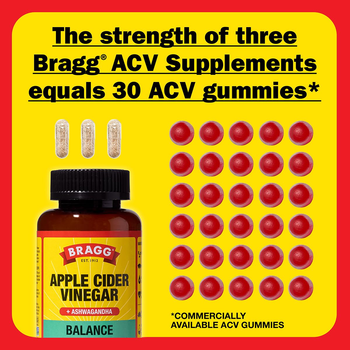Bragg Daily Balance — capsules associant vinaigre de cidre et douceur, pour intégration au repas.