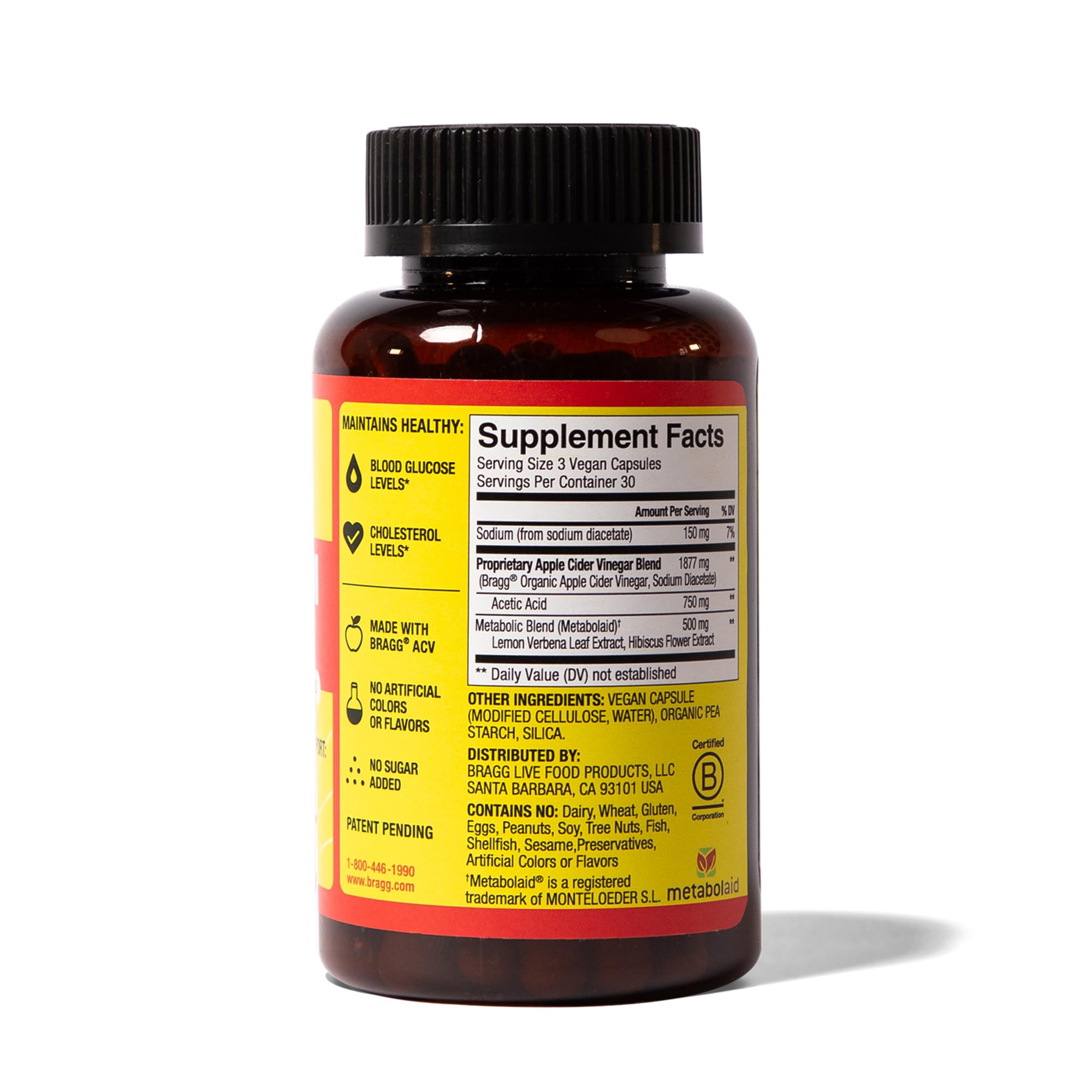 Bragg Metabolism Support – emballage boîte, présentation soignée et qualité durable.