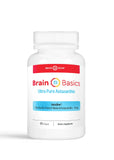 Brain Bean Brain Basics Astaxanthin sur la bouteille, clarté mentale potentielle.