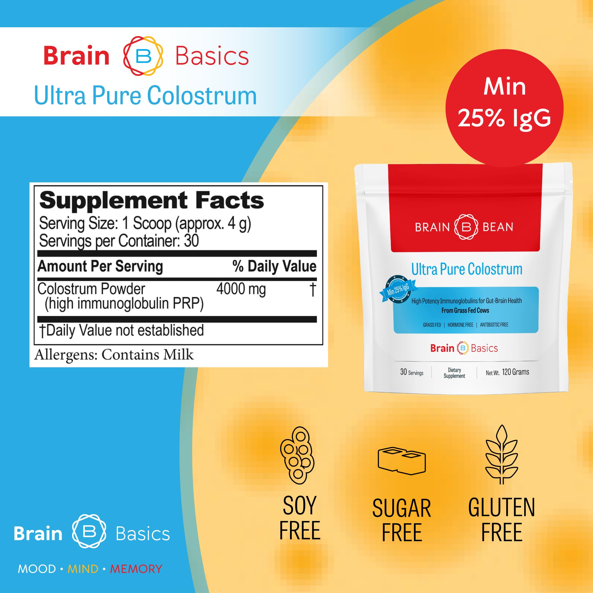 Poudre Brain Bean Colostrum liposome pour une absorption ciblée