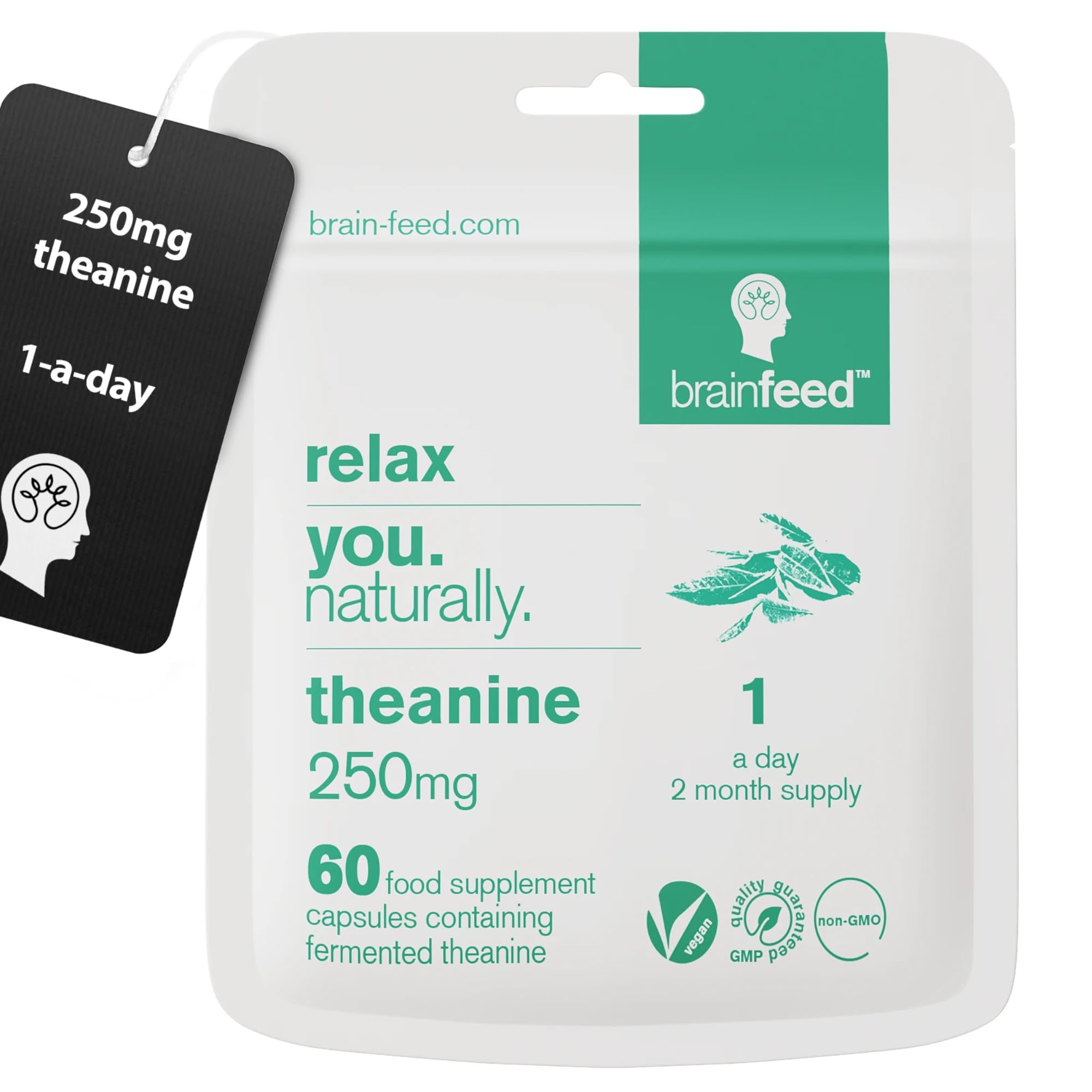 Brain Feed Pure L-théanine — capsules 250 mg pour une détente quotidienne