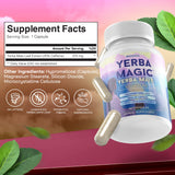 Capsules Brainista Yerba Magic, détail montrant la texture et la concentration.