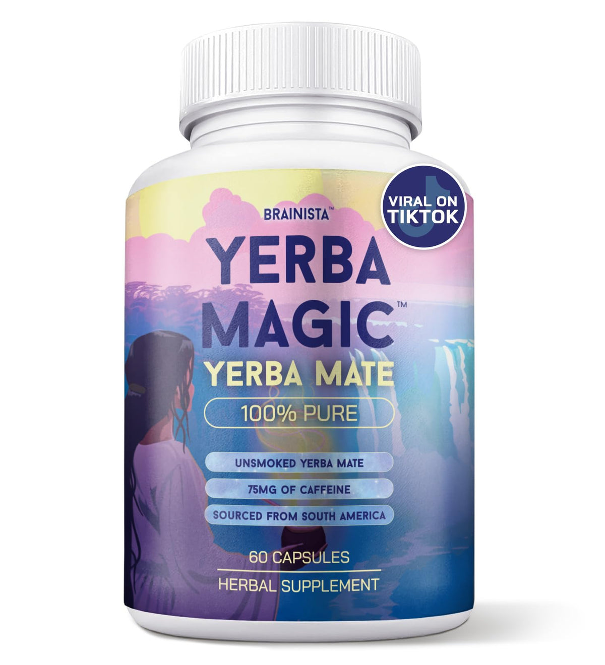Brainista Yerba Magic : emballage recto, présentation claire du produit et de ses bénéfices.