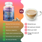 Lumière naturelle sur les capsules Brainista Yerba Magic, énergie claire.