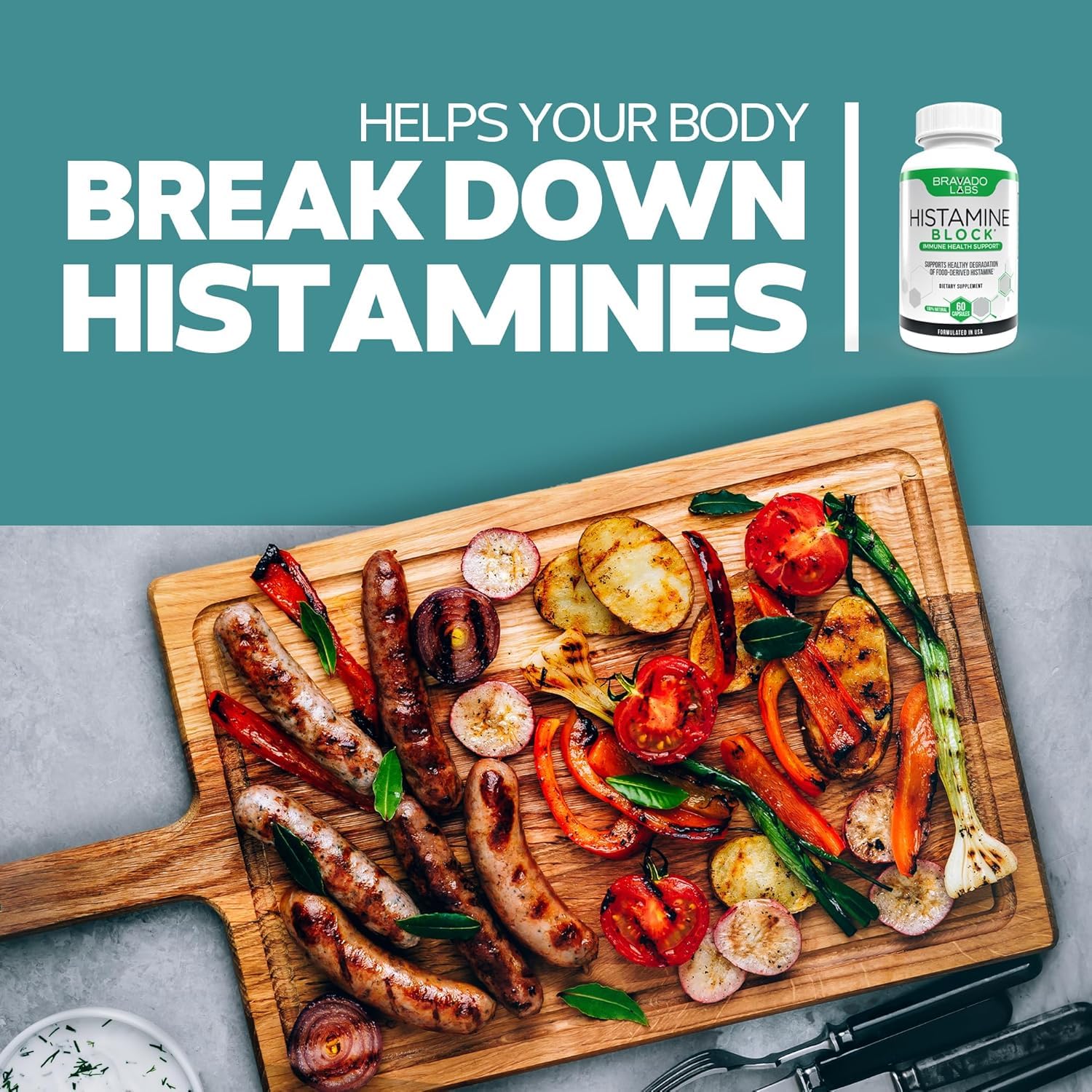 Bravado Labs capsule avant-repas, utilisation simple et pratique.