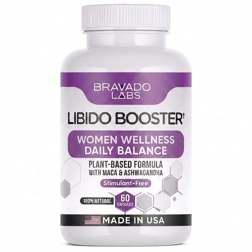 Bravado Labs Libido Femmes – bouteille pour énergie quotidienne et équilibre émotionnel.