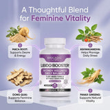 Bravado Labs Libido Femmes – maca en flacon, soutien d'énergie naturelle.