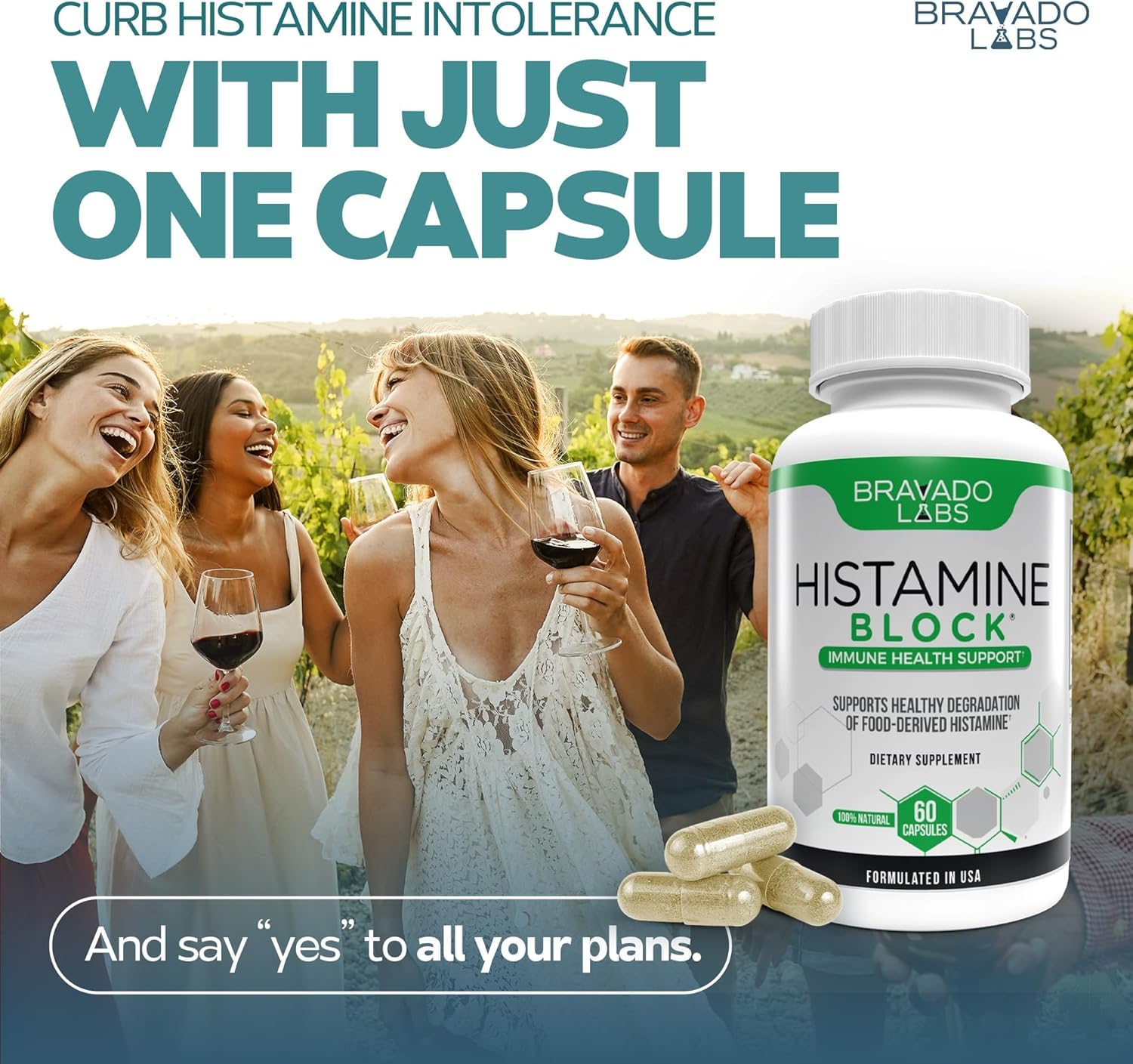 Bravado Labs vitamine C et DAO, action double pour le quotidien.