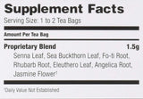 Ingrédient racine de rhubarbe dans Bravo Tea, infusion riche