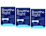 Breathe Right bandes nasales translucides pour une respiration aisée et discrète.