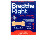 Breathe Right Extra – boîte de bandes nasales, pratique pour un sommeil plus calme.