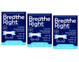 Bandes Breathe Right transparentes sur peau sensible pour un confort discret.