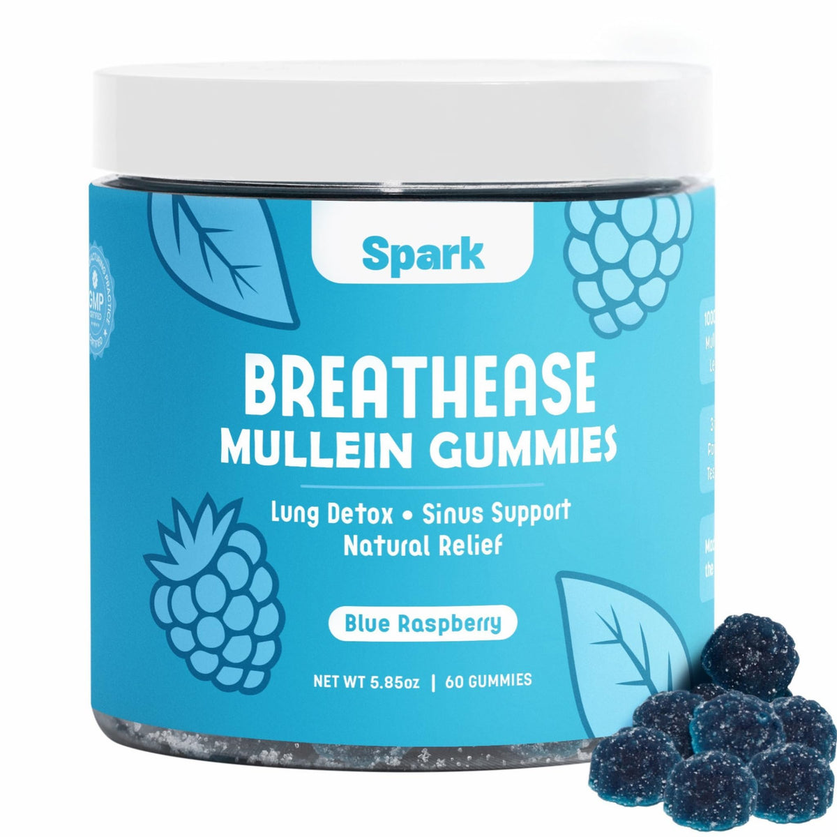 BreathEase gommes mullein – poumons soutenus au quotidien grâce à l'extrait naturel.