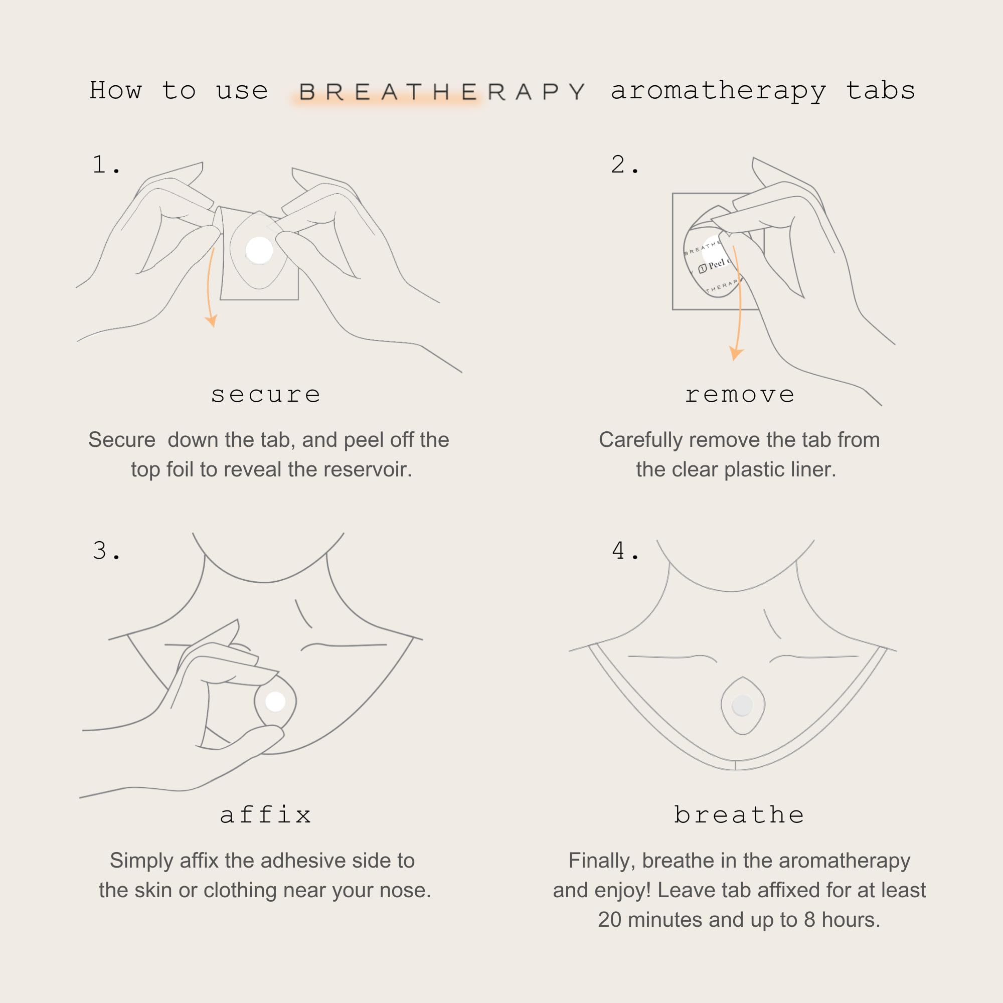 Breatherapy-pastille-inhalation-poitrine: utilisation discrète sur la poitrine pour inhalation aromatique.