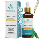 Breathium Gouttes Mullein Bouteille: soutien respiratoire naturel et mucus apaisé.