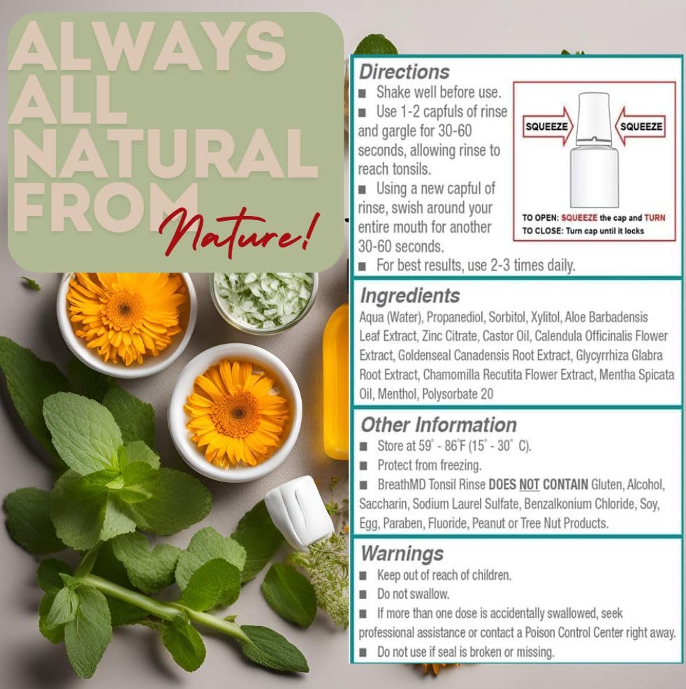 BreathMD Étiquette Naturelle sans additifs: emballage clair reflétant la pureté de la formule.