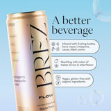 BRĒZ Flow canette pétillante légère, idéale pour une pause sans alcool.