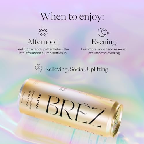 BRĒZ Flow bouteille sans alcool, option vegan et sans gluten.