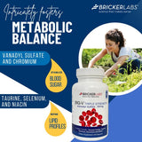 Tableau des nutriments Bricker Labs Big-V montrant sélénium et chrome