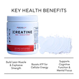 Bricker Labs Creatine Monohydrate : doseur 5 g par portion, pratique pour l’entraînement.