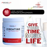 Bricker Labs Creatine Monohydrate : utilisation pendant les séances pour soutenir l’effort.