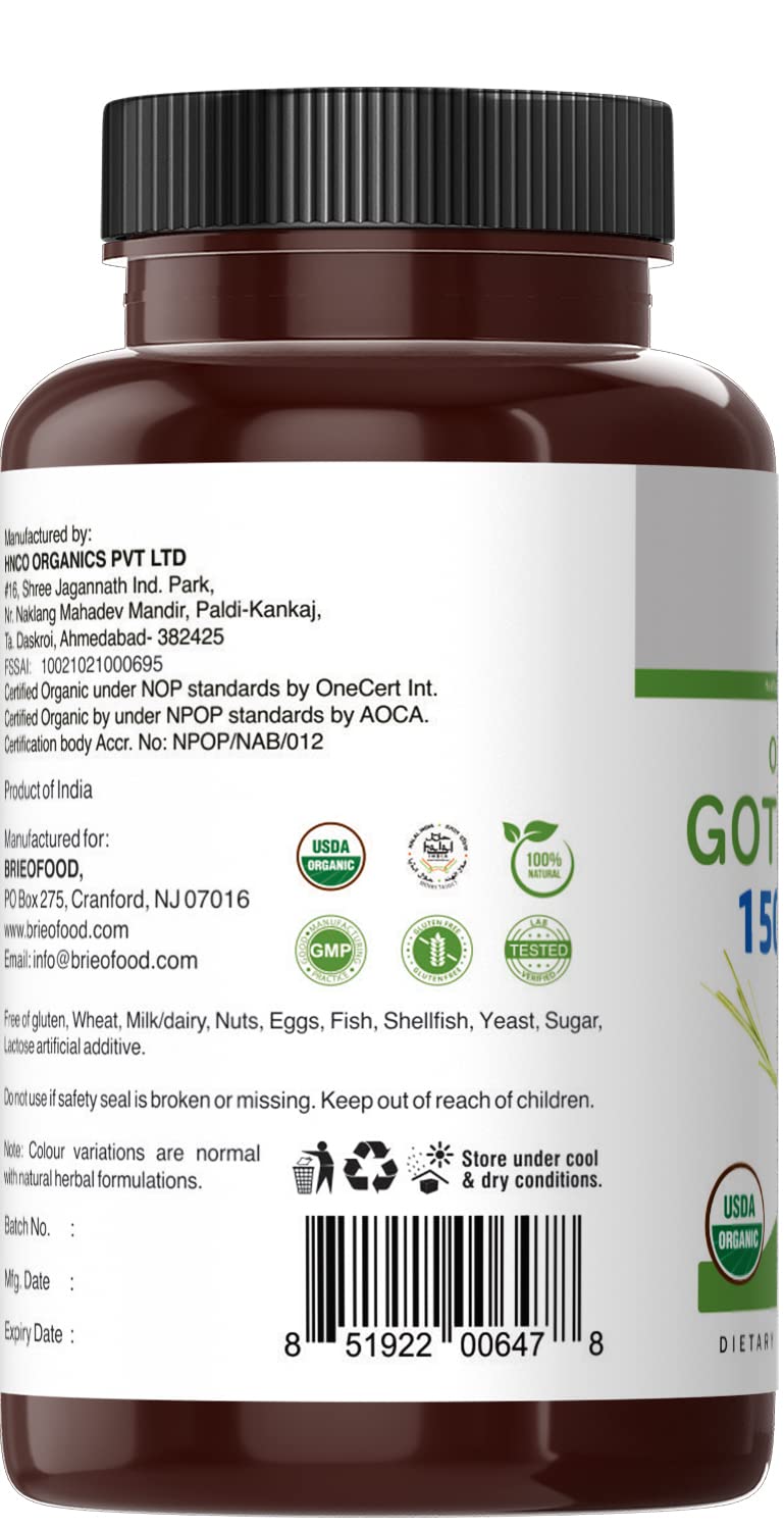 Utilisation quotidienne possible avec Brieofood Gotu Kola
