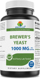 Brieofood Levure de bière tablettes 1000 mg pour usage quotidien.