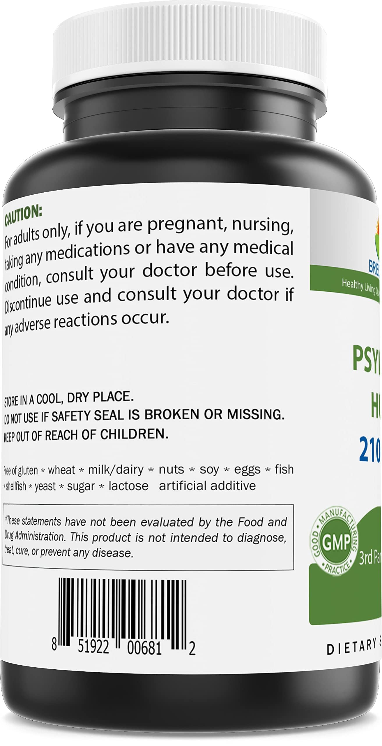 Brieofood Psyllium – dose de 2100 mg par portion pour la régularité digestive et le confort quotidien.